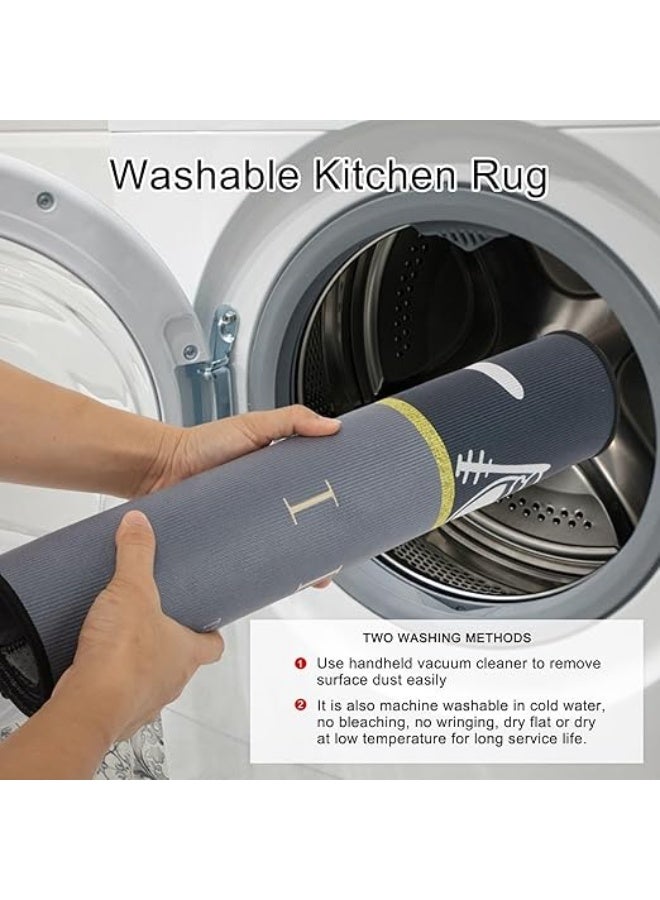 Toshionics 2-in-1 Multipurpose Carpet Kitchen Runner (Pack of 2) | Bedside Runner Rug | Non-Slip Floor Mat for Bedroom, Living Room & Entrance | Soft Absorbent Anti-Skid Carpet Mat (40x60 cm & 40x120 cm) - Image 4